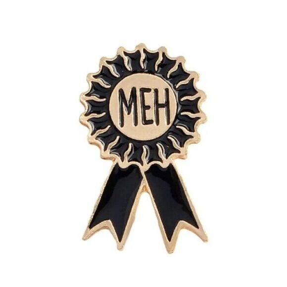 3/20 Meh Ribbon Award Enamel Pin - Picture 1 of 1